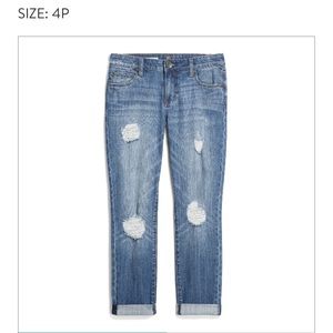 Boyfriend distressed jean